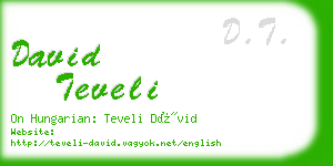 david teveli business card